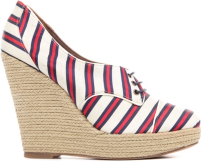 TABITHA SIMMONS Oxford canvas wedges