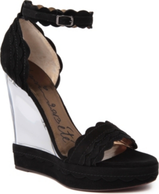 LANVIN Suede wedge sandals