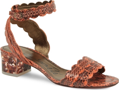 LANVIN Frenzy snake-effect leather sandals