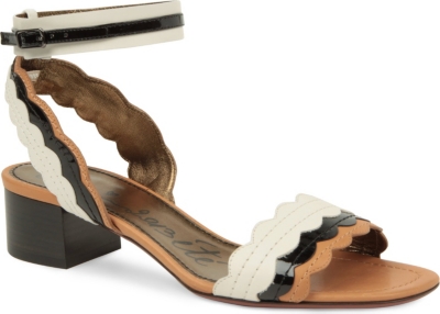 LANVIN Frenzy scalloped leather sandals