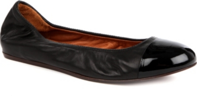 LANVIN Peep Meg leather pumps