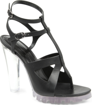 CHRISTOPHER KANE Perspex heel leather sandals