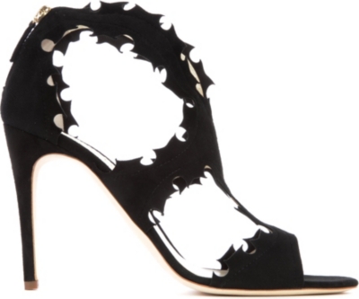 RUPERT SANDERSON Floria suede caged sandals