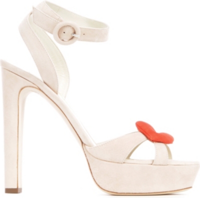 RUPERT SANDERSON Latifa suede platform sandals