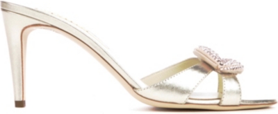 RUPERT SANDERSON Minky metallic leather sandals