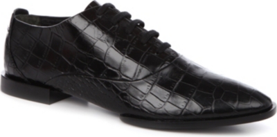 ALEXANDER WANG Ingrid mock-croc leather brogues