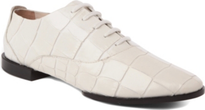 ALEXANDER WANG Ingrid mock-croc leather brogues