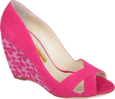 RUPERT SANDERSON Kibo suede wedge courts