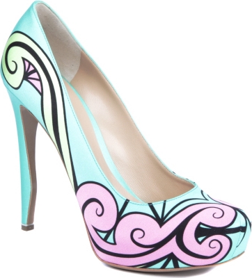 NICHOLAS KIRKWOOD Trickster printed leather courts