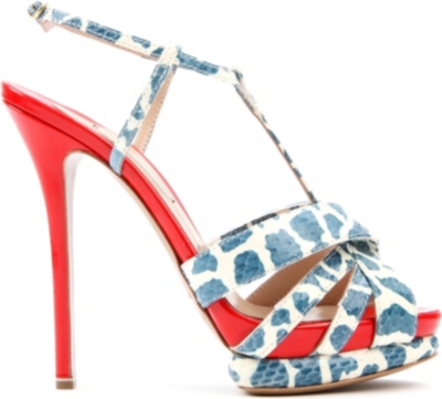 NICHOLAS KIRKWOOD Apache snake-print platform sandals