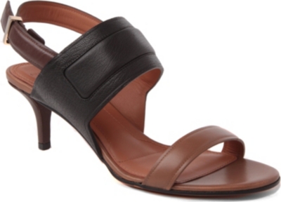 GIVENCHY Crest leather slingback sandals