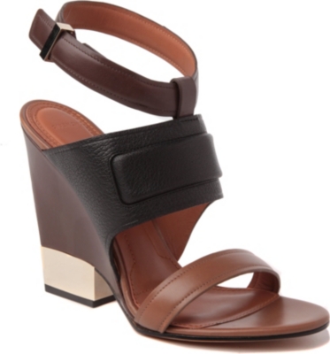 GIVENCHY Oscar leather wedge sandals