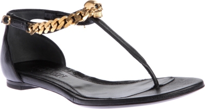 ALEXANDER MCQUEEN Opis leather thong sandals