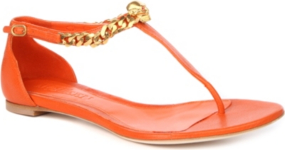 ALEXANDER MCQUEEN Opis leather thong sandals