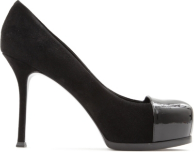 SAINT LAURENT Tribtoo mid-heel suede courts