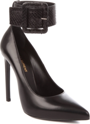 SAINT LAURENT Paris leather court shoes