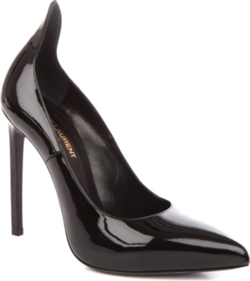 SAINT LAURENT Paris patent-leather court shoes