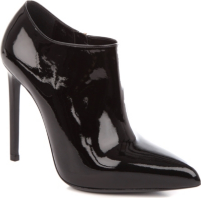 SAINT LAURENT Paris patent-leather shoe boots