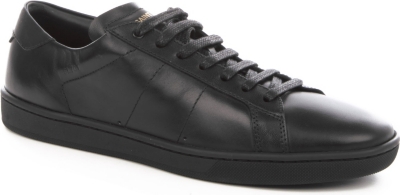 SAINT LAURENT Logo leather trainers