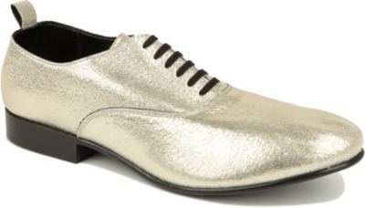 COMME DES GARCONS Lilly metallic leather brogues
