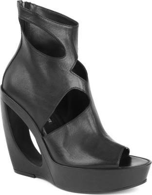 ANN DEMEULEMEESTER Grumpy leather wedge boots