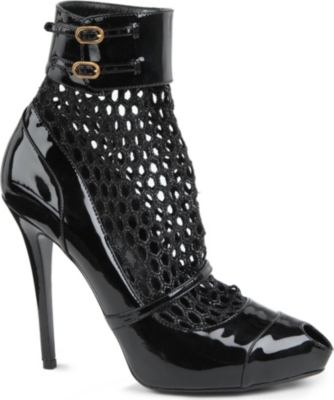 ALEXANDER MCQUEEN Mars patent leather shoe boots