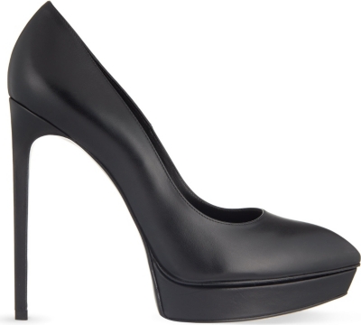 SAINT LAURENT Janis leather court shoes