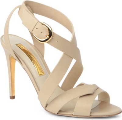 RUPERT SANDERSON Ivory leather sandals