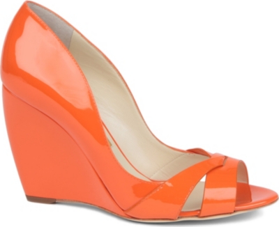 RUPERT SANDERSON Peggy peep-toe wedge courts