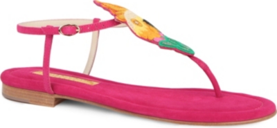 RUPERT SANDERSON Nikko flat suede sandals