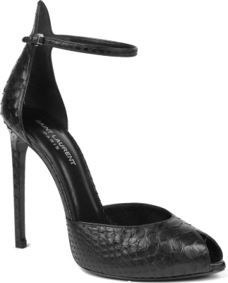 SAINT LAURENT Paris snakeskin courts