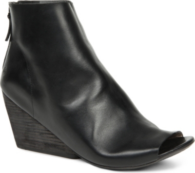 MARSELL Wedgey peep toe ankle boot