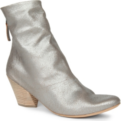 MARSELL Stack metallic leather ankle boots