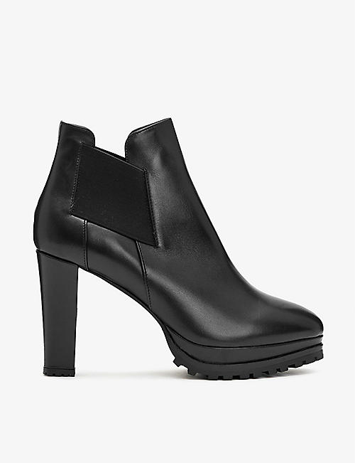 ALLSAINTS: Sarris platform heeled leather boots