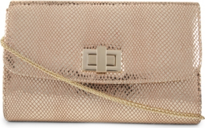 DUNE Beebee metallic print clutch