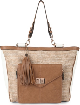 DUNE Daffia raffia shopper
