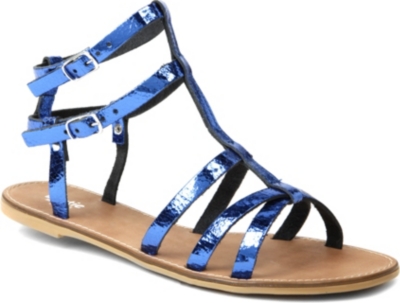 BERTIE Jovenia metallic leather gladitor sandals