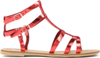 BERTIE Jovenia metallic leather gladiator sandals