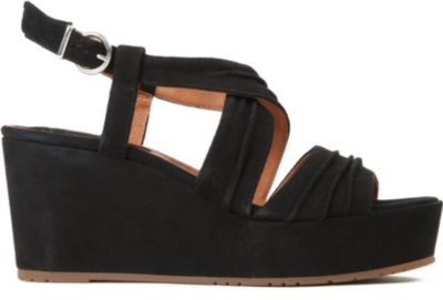 BERTIE Golder suede flatform sandals