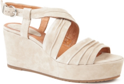 BERTIE Golder suede flatform sandals