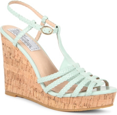 BERTIE Gleen leather wedge sandals