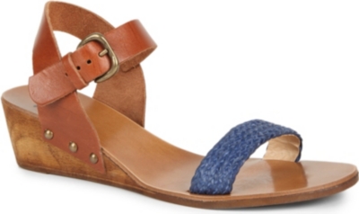 BERTIE Geney leather wedge sandals