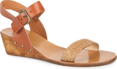BERTIE Geney leather wedge sandals