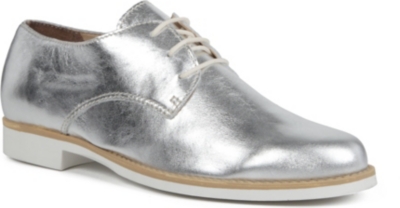 DUNE Luca metallic leather brogues
