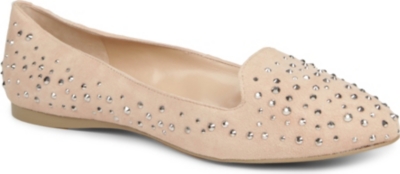 DUNE Lizzi embellished suede slippers