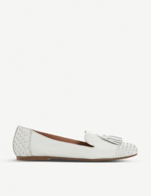 DUNE Morocco woven leather brogues