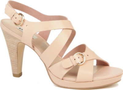 DUNE Cross strap leather sandals