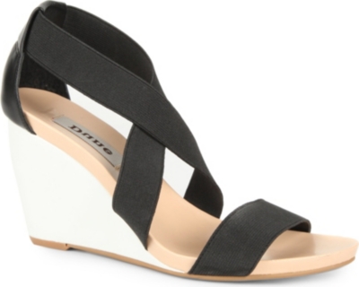 DUNE Glide elastic wedge sandals