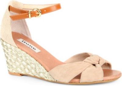 DUNE Genteel suede wedge sandals