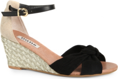 DUNE Genteel suede wedge sandals